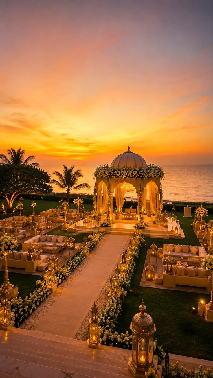 Aarav & Meher — Seaside mandap at golden hour, Goa, India